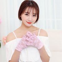 Wholesale Five Fingers Gloves Pair Party Sexy Dressy Women Lady Lace Mittens Summer Accessories Girls Finger Full Fashion Sunscreen N1I1