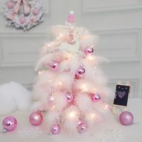 Wholesale Christmas Tree Gradually Pink Household Feather Girl Heart Birthday Gift Handmade Festival Decorations Xmas Ornament DHL