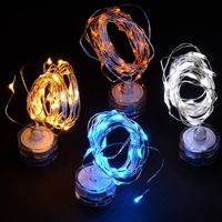 Wholesale waterproof m led copper wire light string button battery box decorative light led full star birthday cake gift decorat