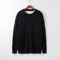 Wholesale Autumn Winter Black Sweaters Men Fashion Long Sleeve Letter Print Couple Sweaters Loose Pullover Designers Sweaters