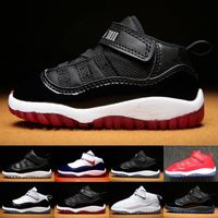 Wholesale Gym Red Jumpman XI Toddler shoes Bred Space Jam Kids Basketball Sneaker Concord Gamm Blue New Born Baby Infant s Shoes Euro
