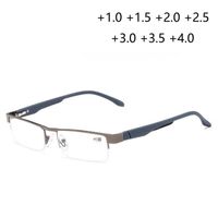 Wholesale Sunglasses To Women Men Semi Rimless Reading Glasses Comfortable Metal Square Hyperopia Spectacle Power Eyewear