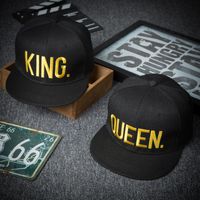 Wholesale Ball Caps King Queen Baseball Cap Spring And Summer Outdoor Embroidery Couple Hip Hop Flat Sport Sunscreen Lover Hat