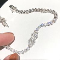 Wholesale 2020 new zipper bracelet full of diamond bracelet fashion high end customized sterling silver superior quality