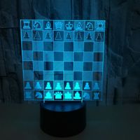 Wholesale Remote Control D Decoration Atmosphere lamp Touch night lights Creative Chess d Visual Stereo table Lamp Best christmas Gift