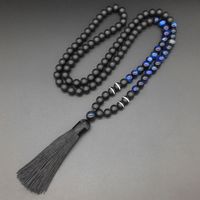 Wholesale Pendant Necklaces mm Blue Tiger Eye JapaMala Necklace Namaste Yoga Jewelry Chakra Stones Mala Buddhist Mala Prayer Bead Beads