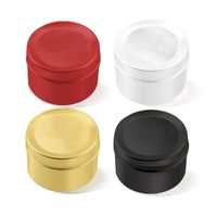 Wholesale 50ml Metal Round Tin Containers Storage Aluminum Tins Jars Screw Top Tin Cans for Store Spices Candies