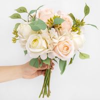 Wholesale Beautiful Big Roses Artificial Flowers for Wedding Bouquet Home Decoration Rose Silk Large Fake Flowers Head Plastic Stem1