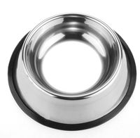 Wholesale Stainless Steel Dogs Pets Standard Pet Dog bowls Puppy Cat Food or Drink Water Bowl Dish YHM08