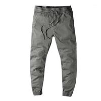 Wholesale jogger pant net pattern micro elastic mens casual pants tie foot sports pants youth all match elastic waist1