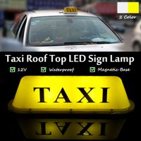 Wholesale LED Car Taxi Meter Cab Roof Top Sign Light Lamp Magnetic Magnet Yellow for Taxi Drivers Box