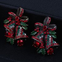 Wholesale Lovely Two Bow Bells Brooches For Women Christmas Brooches Suit Pins Vintage Creative Gift Jewelry Coat Dress Accessories RRA3667