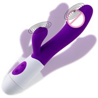 Wholesale Man nuo Silicone G Spot Dildo Rabbit Vibrator Dual Vibration Speeds Female Vagina Clitoris Massager Adult Sex Toys For Women