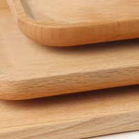 Wholesale Wooden Plate Dish Square Fruits Platter Dish Dessert Biscuits Plate Dish Tea Server Tray Wood Cup Holder Bowl Pad Tableware Mat EEF4014
