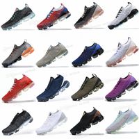 Wholesale Classic Fashion Flyknit Running shoes VaporMax Triple Black Designer Men Women Sneakers Fly White Vapor Max knit cushion Trainers Zapatos Eur