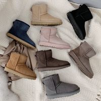 Wholesale Ladies snow boots belt buckle motorcycle boots sheepskin wool all in one women s boots plus velvet to keep warm waterproof and antifouling
