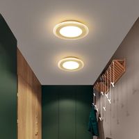 Wholesale Modern LED ceiling lights for kitchen corridor balcony entrance plafond de lustre led cristal round golden LED ceiling lamp for home D20cm L