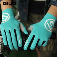 Wholesale 871499Giyo Wind Breaking Cycling Full Finger Gloves Touch Screen Anti slip Bicycle Lycra Fabric Mittens Bicicleta Road Bike Long Glove