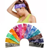 Wholesale New Tie Dye Cycling Sport Sweat Headband Women Sweatband for Men Yoga Hairbands Head Sweat Bands Sports Hair accessories