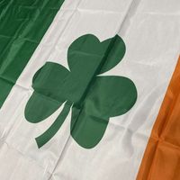Wholesale Shamrock Ireland Flag x150CM Polyester Green White Orange Printed Home Party Hanging Flying Decorative Irish Flags Banners EEF4919