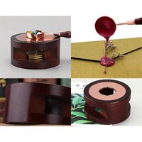 Wholesale Hot Sale Vintage Stamp Wax Seal Beads Stick Warmer Wax Stick Melting Glue Furnace Spoon Tool Stove Pot For Seal Stamp Candle