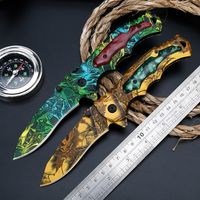 Wholesale Jungle style folding knife tactics high hardness knives field survival multi functional self defense outdoor EDC tool HW33