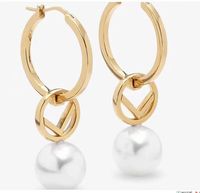 Wholesale Women Earrings Designers Hoop Earrings Designer Pearl Earring Stud For Womens Party Wedding Lovers Gift Luxury Jewelry With Box High Quality
