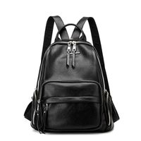 Wholesale Backpack Style Real Genuine Leather Women Rucksack Woman Korean Ladies Strap Laptop Bag Daily Girl School Bags