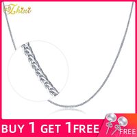 Wholesale Chains ZHIXI K White Gold Jewelry Fine Real Chain Necklace Inches Au750 Classic Wedding Gift For Women ZXX312bai