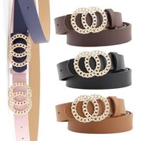 Wholesale Belts Spring And Summer Ladies Belt Personality Double Loop Buckle Versatile Fashion Dress