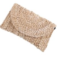 Wholesale Bohemian Women Straw New Fashion Clutch Bags Female Handbag Handmade Rattan Bag Corn Peels Woven Summer Casual Beach Pocket Q1116