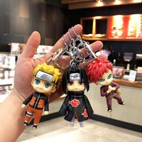 Wholesale Cartoon Naruto hand key chain Naruto Sasuke animation key pendant schoolbag doll pendant key ring