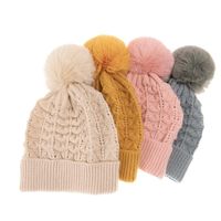 Wholesale New Fashion Black Pink Grey Yellow Plain Plaid Beanie Hat Cap Winter knitted Hat Women Ladies