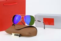 Wholesale 2022 Designer Men Women Sunglasses Vintage Pilot Brand Band UV400 high quality Fashion Protection Ben Outdoor Round Sun glasses with case