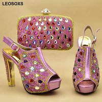 Wholesale Dress Shoes African And Matching Bags High Quality Italian Shoe Bag Set For Party In Women Heeld Wedding Sets