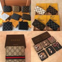 Wholesale Top High quality wallet Paris plaid style Designer mens wallet women wallet high end animal Wallets card holder coin purse with box