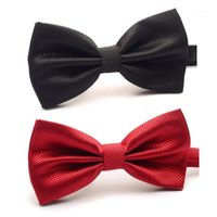 Wholesale Bow Ties Fashion Designer Mens Red Purple Tie Wedding Party Formal Suit Double Fabric Bowtie Business Necktie Butterfly Knot1