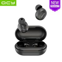 Wholesale QCY T4 TWS Bluetooth V5 Sports Wireless Earphones APP Customization D Stereo Headphones Mini in Ear Dual Microphone