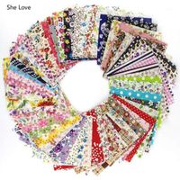 Wholesale Fabric She Love Mixed Dots Stripe Floral Pattern Printed x10cm Cotton For Patchwork Dress Texitle Materials1