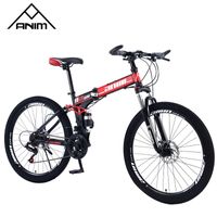 Wholesale AMIN Shock absorbing Front Fork Adult Mountain Bike Speed Road Bicycle Inch Wheel Foldable High carbon Steel Frame Cycling