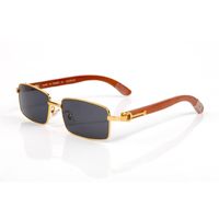 Wholesale Square Glasses Buffalo Horn plastic glass wooden leg Sunglasses France sports Man Best Quality gold wooden bamboo rimless frame