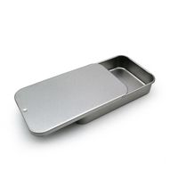 Wholesale White Sliding Tin Box Mint Packing Box Food Container Boxes Small Metal Case Size x50x15mm