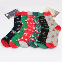 Wholesale Christmas Socks Cartoon Stocking Santa Claus Beer Printted Socks Men Casual Cartoon Christmas Stocking Xmas Sport Home Socks Gift DHF1151