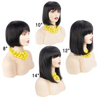 Wholesale Dilys Black Lace Front Wigs Braided Wigs For Black Women Colored Human Hair Bob Wigs Full Machine Made Wig