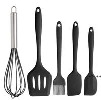 Wholesale Silicone Cooking Utensil Set Tool Kitchen Heat Resistant Whisk Spatula Shovel Non Stick Kitchenware Cookware Gadgets FWA11362