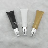 Wholesale Storage Bottles Jars g Vacuum Plumbing Hose Hand Cream White Black Gold Soft Tube Cosmetic Containers Empty F381