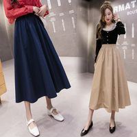 Wholesale Summer Korean New High Waist Slim Medium A line Umbrella Half Length Net Red Ins Swing Skirt V1