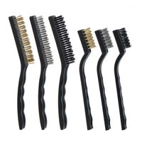 Wholesale Wire Brush Set for Cleaning Welding Slag Rust and Dust Pieces Stainless Steel Brass and Nylon1
