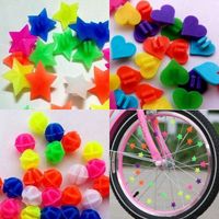 Wholesale Colorful Bicycle Chain Decoration Children Star Bead Love Heart Fashion Accesories Shaped Kids Wheel Clip Bike Spoke Outdoors gt K2
