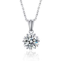Wholesale Prong Setting Solitaire Forever Moissanite Stone Pendant Necklace in k White Gold for Weddings
